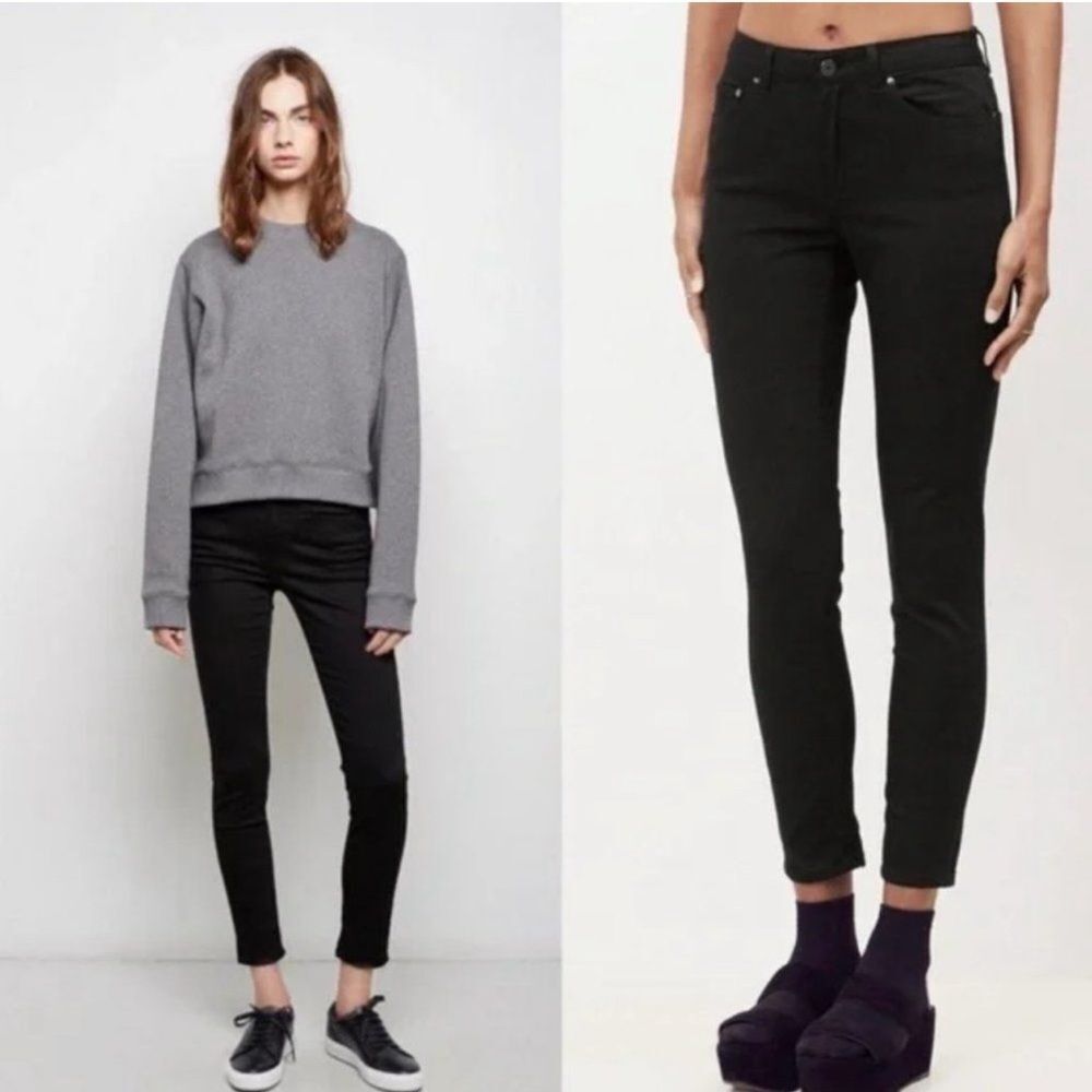 ACNE Studios Black Skin 5 Cropped Skinny Jeans